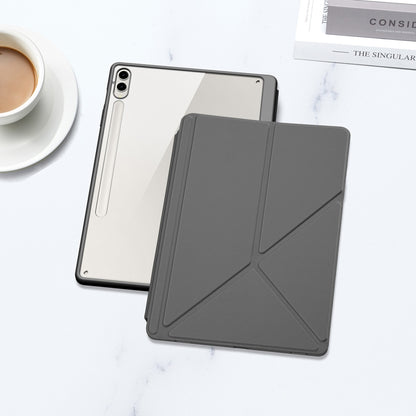 For Samsung Galaxy Tab S9+ / S9 FE+ DUX DUCIS Magi Series Smart Leather Tablet Case(Grey) - Galaxy Tab S9+ Cases by DUX DUCIS | Online Shopping South Africa | PMC Jewellery | Buy Now Pay Later Mobicred