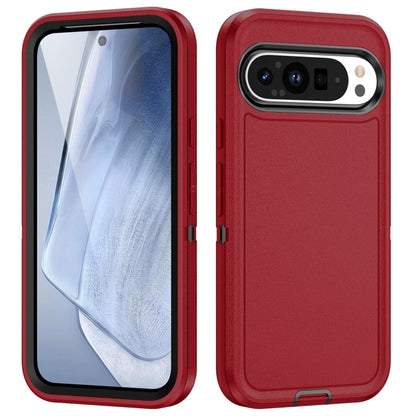 For Google Pixel 9 Pro Life Waterproof Rugged PC + Silicone Phone Case(Red + Black) - Google Cases by PMC Jewellery | Online Shopping South Africa | PMC Jewellery | Buy Now Pay Later Mobicred