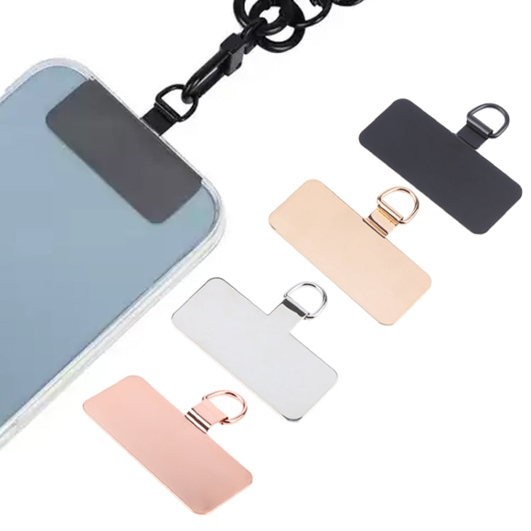 Rectangle Metal Mobile Phone Lanyard Fixing Gasket(Black) - Lanyards & Wrist Straps by PMc TechLife | Online Shopping South Africa | PMc TechLife | Buy Now Pay Later Mobicred