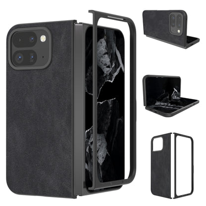 For Google Pixel 9 Pro Fold Black Frame PU Leather Full Coverage Phone Case(Black) - Google Cases by PMC Jewellery | Online Shopping South Africa | PMC Jewellery | Buy Now Pay Later Mobicred