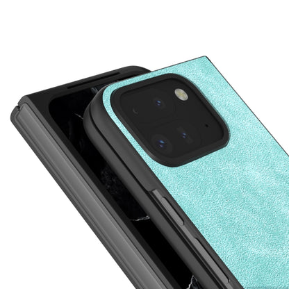 For Google Pixel 9 Pro Fold Black Frame PU Leather Full Coverage Phone Case(Light Blue) - Google Cases by PMC Jewellery | Online Shopping South Africa | PMC Jewellery | Buy Now Pay Later Mobicred