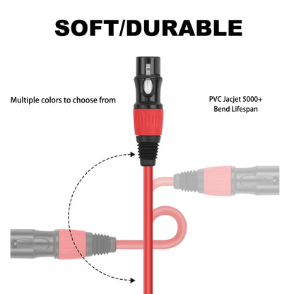 4 Color / Set JC1015 XLR 3pin Male to Female Audio Cable, Length:1.8m - Microphone Audio Cable & Connector by PMC Jewellery | Online Shopping South Africa | PMC Jewellery | Buy Now Pay Later Mobicred