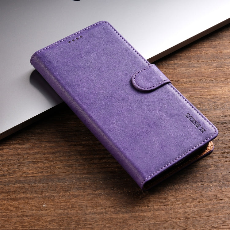 For Motorola Moto G Stylus 2024 N.BEKUS CSJ-P1 Solid Color Leather Phone Case(Purple) - Motorola Cases by N.BEKUS | Online Shopping South Africa | PMC Jewellery | Buy Now Pay Later Mobicred