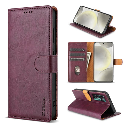 For OPPO Reno11 F 5G N.BEKUS CSJ-P1 Solid Color Leather Phone Case(Wine Red) - OPPO Cases by N.BEKUS | Online Shopping South Africa | PMC Jewellery | Buy Now Pay Later Mobicred