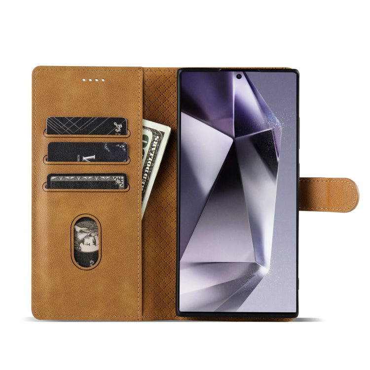 For Samsung Galaxy S24 Ultra 5G N.BEKUS CSJ-P1 Solid Color Leather Phone Case(Brown) - Galaxy S24 Ultra 5G Cases by N.BEKUS | Online Shopping South Africa | PMC Jewellery | Buy Now Pay Later Mobicred