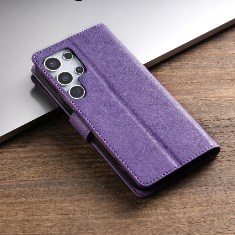 For Samsung Galaxy S24 Ultra 5G N.BEKUS CSJ-P1 Solid Color Leather Phone Case(Purple) - Galaxy S24 Ultra 5G Cases by N.BEKUS | Online Shopping South Africa | PMC Jewellery | Buy Now Pay Later Mobicred