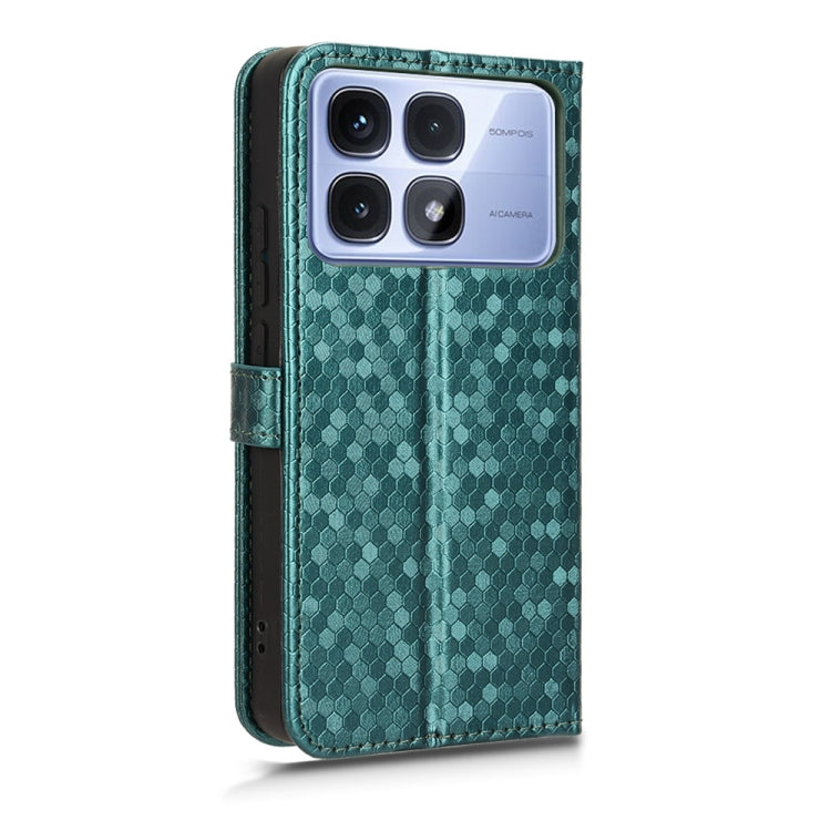 For Redmi K70 Ultra Honeycomb Dot Texture Leather Phone Case(Green) - Xiaomi Cases by PMC Jewellery | Online Shopping South Africa | PMC Jewellery | Buy Now Pay Later Mobicred