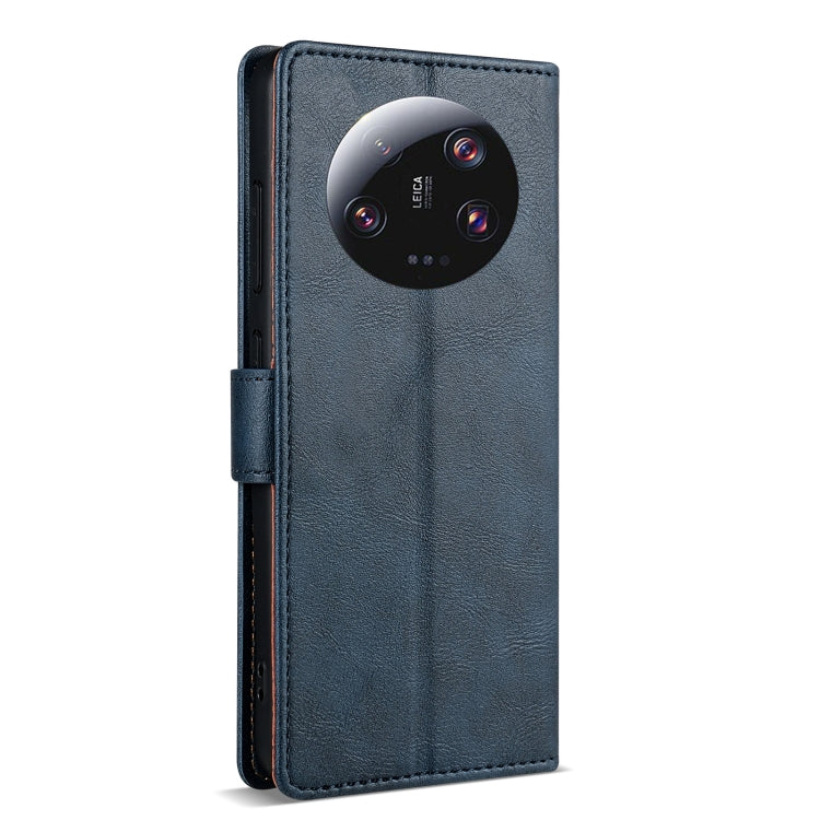 For Xiaomi 14 Ultra N.BEKUS CSJ-P1 Solid Color Leather Phone Case(Blue) - 14 Ultra Cases by N.BEKUS | Online Shopping South Africa | PMC Jewellery | Buy Now Pay Later Mobicred