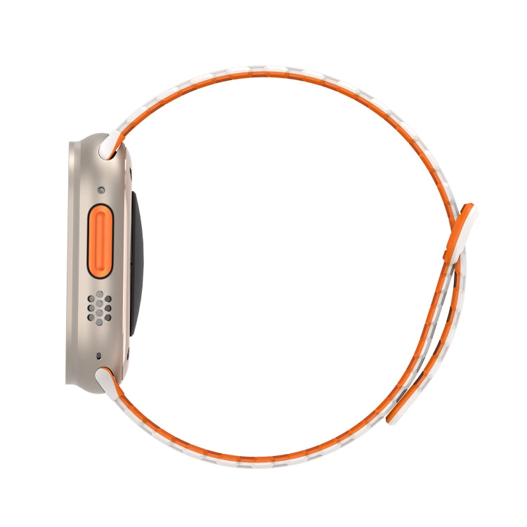 For Apple Watch Ultra 2 49mm DUX DUCIS KJ Series Magnetic Buckle Silicone Watch Band(Starlight Orange) - Watch Bands by DUX DUCIS | Online Shopping South Africa | PMC Jewellery | Buy Now Pay Later Mobicred