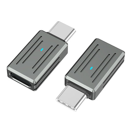 USB-C / Type-C Male to 8 Pin Female Zinc Alloy PD Adapter, Support Fast Charging / Data Transmission(Gun Metal) - Converter & Adapter by PMC Jewellery | Online Shopping South Africa | PMC Jewellery | Buy Now Pay Later Mobicred