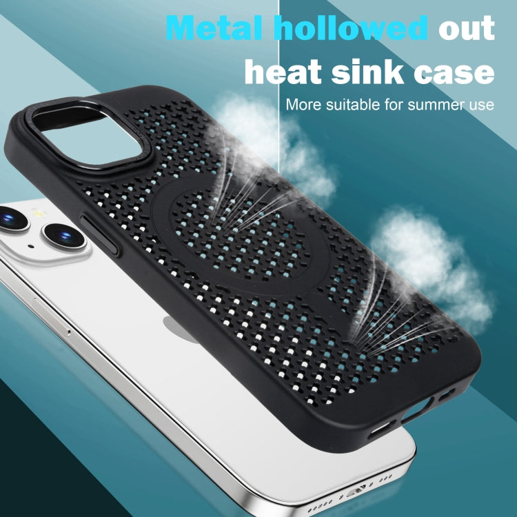 For iPhone 16 Plus Ice Feeling Cooling MagSafe Magnetic Phone Case(Black) - iPhone 16 Plus Cases by PMC Jewellery | Online Shopping South Africa | PMC Jewellery | Buy Now Pay Later Mobicred