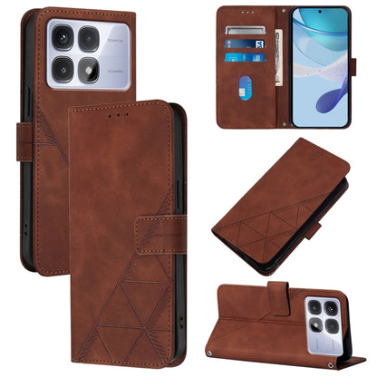 For Redmi K70 Ultra 5G Global Crossbody 3D Embossed Flip Leather Phone Case(Brown) - Xiaomi Cases by PMC Jewellery | Online Shopping South Africa | PMC Jewellery | Buy Now Pay Later Mobicred