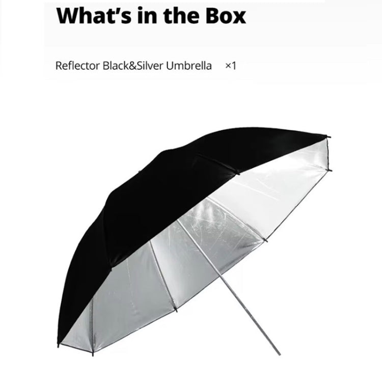 Godox UB002 Photography Studio Reflector Diffuser Umbrella, Size:43 inch 108cm(Black Silver) -  by Godox | Online Shopping South Africa | PMC TechLife | Buy Now Pay Later Mobicred