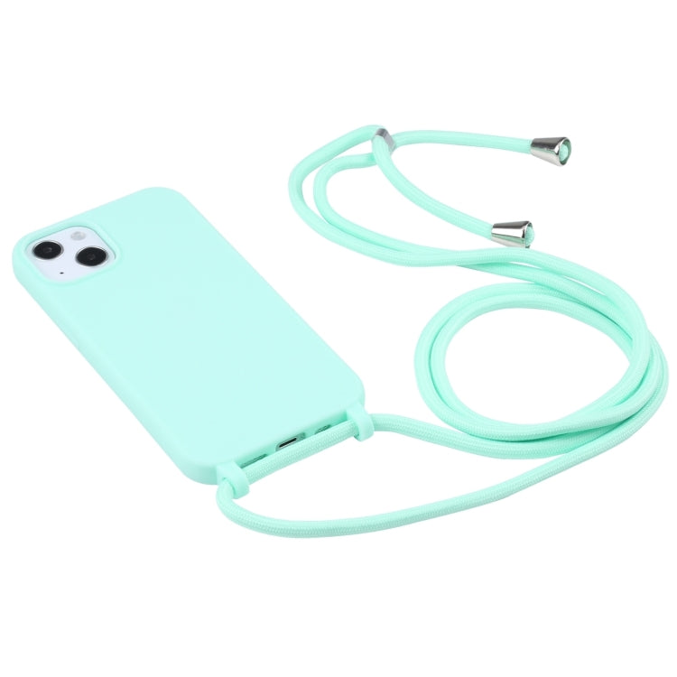 For iPhone 16 Candy Colors TPU Protective Phone Case with Lanyard(Mint Green) - iPhone 16 Cases by PMC Jewellery | Online Shopping South Africa | PMC Jewellery | Buy Now Pay Later Mobicred