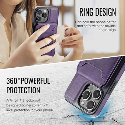 For iPhone 14 Plus DG.MING K1 MagSafe Detachable Wallet RFID Back Cover Phone Case(Purple) - iPhone 14 Plus Cases by DG.MING | Online Shopping South Africa | PMC Jewellery | Buy Now Pay Later Mobicred