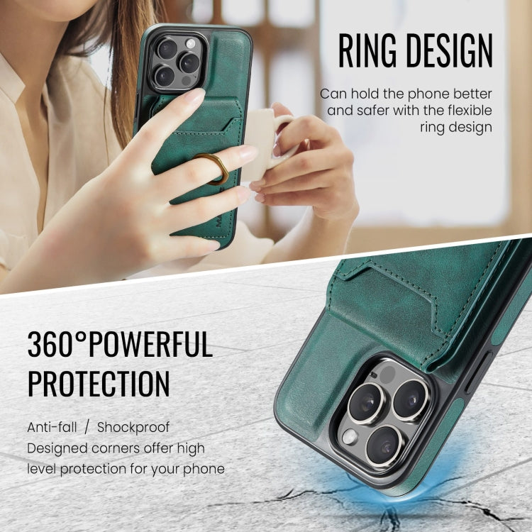 For iPhone 14 Plus DG.MING K1 MagSafe Detachable Wallet RFID Back Cover Phone Case(Green) - iPhone 14 Plus Cases by DG.MING | Online Shopping South Africa | PMC Jewellery | Buy Now Pay Later Mobicred