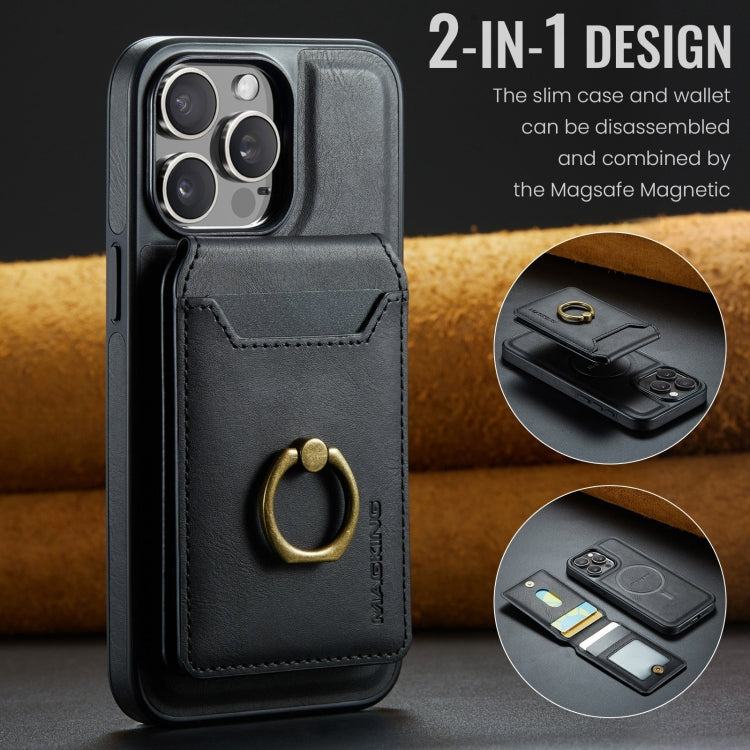 For iPhone 14 Pro DG.MING K1 MagSafe Detachable Wallet RFID Back Cover Phone Case(Black) - iPhone 14 Pro Cases by DG.MING | Online Shopping South Africa | PMC Jewellery | Buy Now Pay Later Mobicred