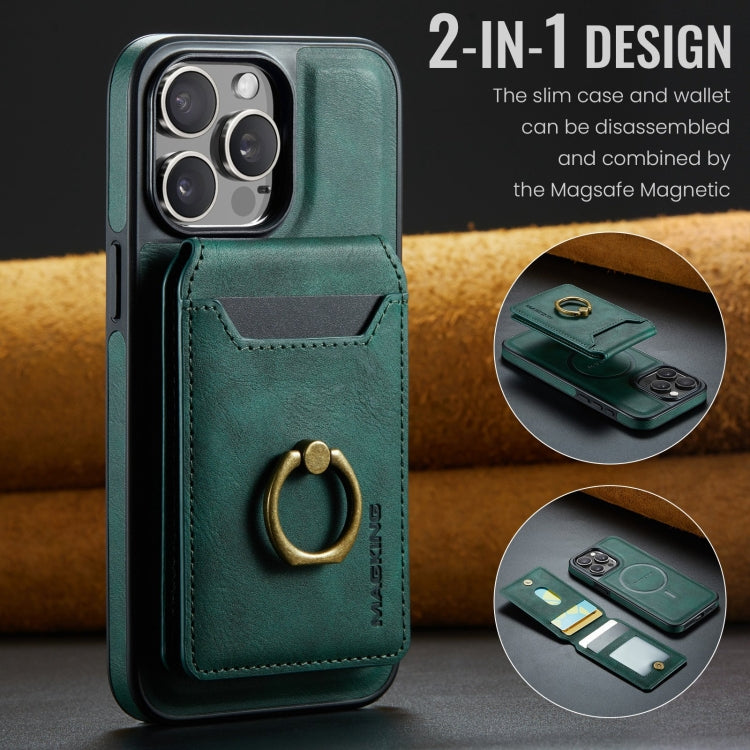 For iPhone 13 Pro Max DG.MING K1 MagSafe Detachable Wallet RFID Back Cover Phone Case(Green) - iPhone 13 Pro Max Cases by DG.MING | Online Shopping South Africa | PMC Jewellery | Buy Now Pay Later Mobicred