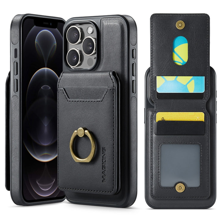 For iPhone 12 Pro DG.MING K1 MagSafe Detachable Wallet RFID Back Cover Phone Case(Black) - free shipping - PMC Jewellery - Order now!