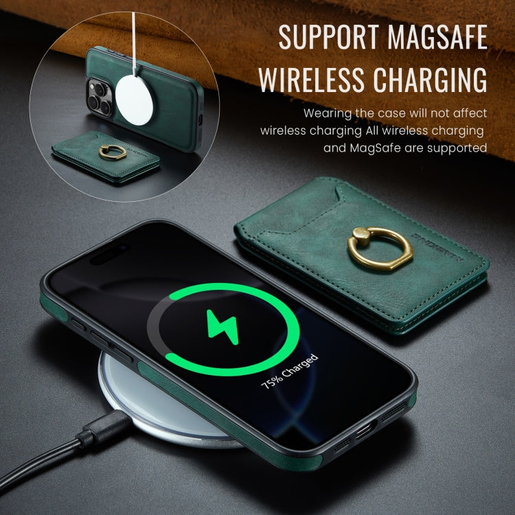 For iPhone 16 Pro Max MAGKING K1 MagSafe Detachable Wallet RFID Back Cover Phone Case(Green) - free shipping - PMC Jewellery - Order now!