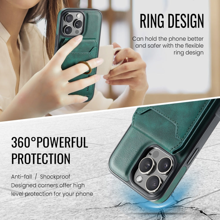 For iPhone 16 Pro Max MAGKING K1 MagSafe Detachable Wallet RFID Back Cover Phone Case(Green) - free shipping - PMC Jewellery - Order now!