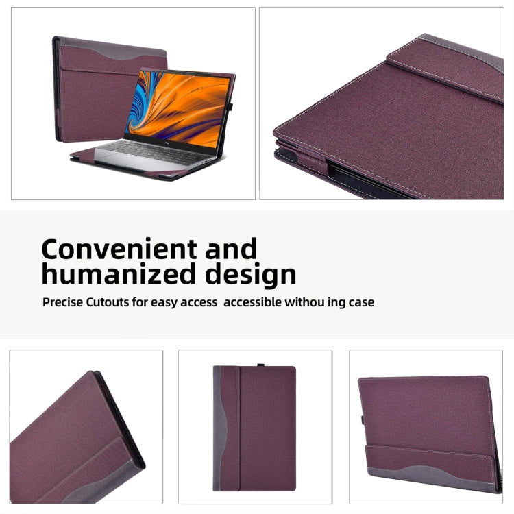 For MicroSoft Surface Laptop 13.5 inch 6/5/4/3/2 Leather Laptop Shockproof Protective Case(Wine Red) - free shipping - PMC Jewellery - Order now!