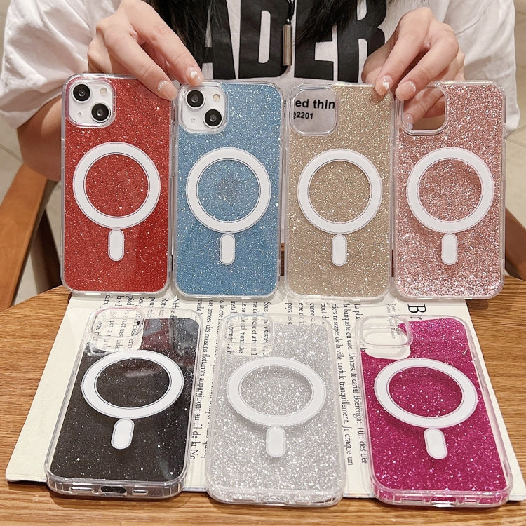 For iPhone 16 Pro Acrylic Transparent Glitter MagSafe Phone Case(Silver) - iPhone 16 Pro Cases by PMC Jewellery | Online Shopping South Africa | PMC Jewellery | Buy Now Pay Later Mobicred