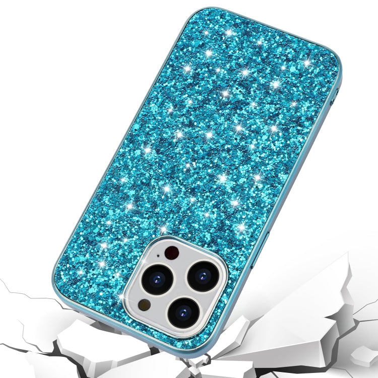 For iPhone 16 Pro Max Glitter Powder Shockproof TPU Phone Case(Silver) - iPhone 16 Pro Max Cases by PMC Jewellery | Online Shopping South Africa | PMC Jewellery | Buy Now Pay Later Mobicred