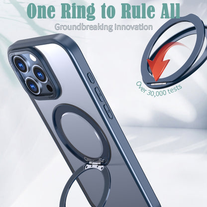 For iPhone 16 Pro Wing Series MagSafe Magnetic Ring Holder Phone Case(Blue) - iPhone 16 Pro Cases by PMC Jewellery | Online Shopping South Africa | PMC Jewellery | Buy Now Pay Later Mobicred