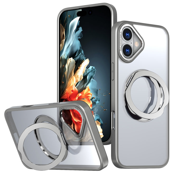 For iPhone 16 Wing Series MagSafe Magnetic Ring Holder Phone Case(Titanium Gray) - iPhone 16 Cases by PMC Jewellery | Online Shopping South Africa | PMC Jewellery | Buy Now Pay Later Mobicred