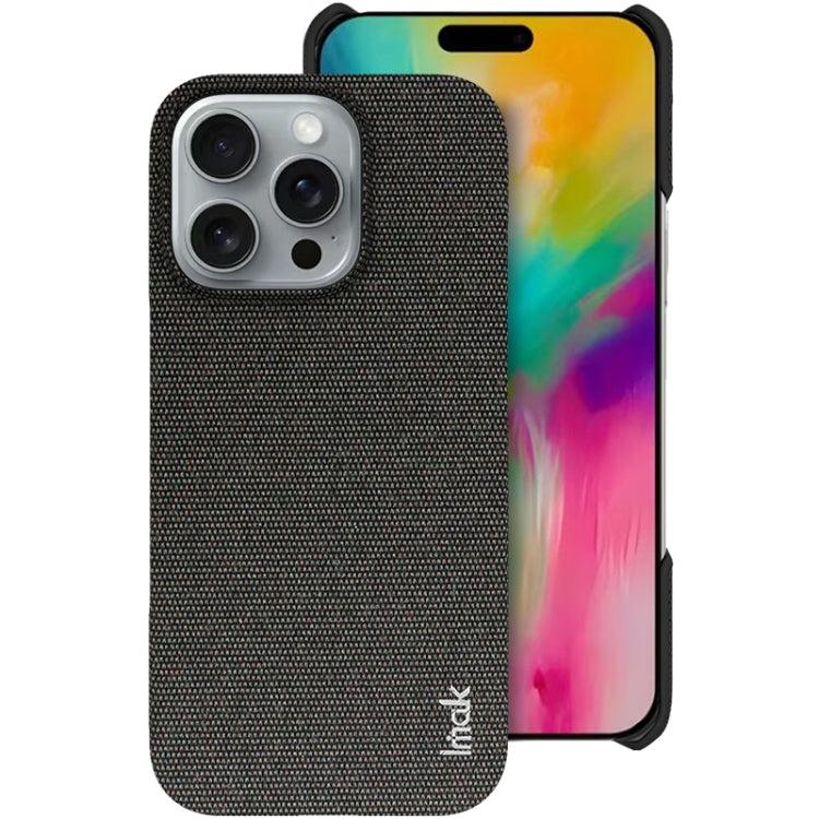 For iPhone 16 Pro imak Ruiyi Series Cloth Texture PU + PC Phone Case(Black) - iPhone 16 Pro Cases by imak | Online Shopping South Africa | PMC Jewellery | Buy Now Pay Later Mobicred