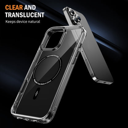 For iPhone 16 Pro Max Airbag Magsafe PC Hybrid TPU Phone Case(Clear Black) - iPhone 16 Pro Max Cases by PMC Jewellery | Online Shopping South Africa | PMC Jewellery | Buy Now Pay Later Mobicred