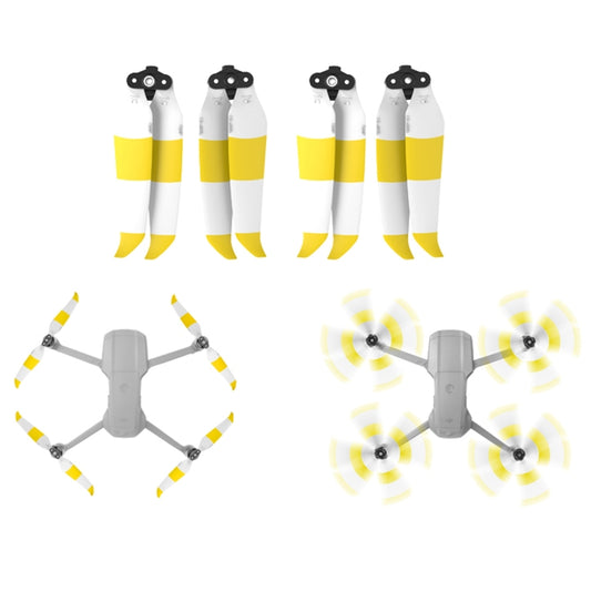 2 Pairs Sunnylife 7238F-2C For DJI Mavic Air 2 Double-sided Two-color Low Noise Quick-release Propellers(Yellow White) - DIY Propeller by Sunnylife | Online Shopping South Africa | PMC Jewellery | Buy Now Pay Later Mobicred