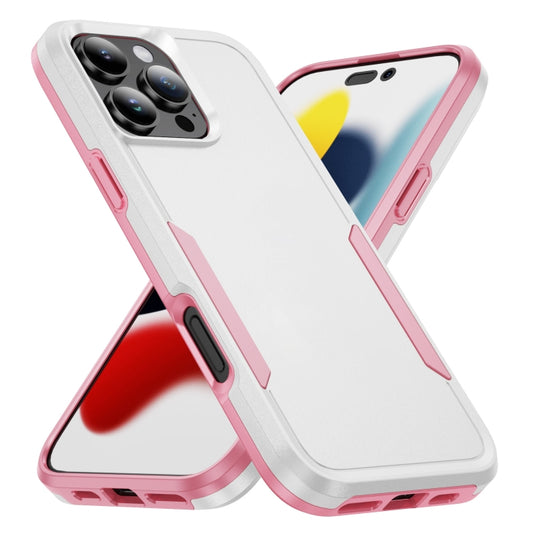 For iPhone 16 Pro Max Pioneer Armor Heavy Duty PC + TPU Phone Case(White+Pink) - iPhone 16 Pro Max Cases by PMC Jewellery | Online Shopping South Africa | PMC Jewellery | Buy Now Pay Later Mobicred