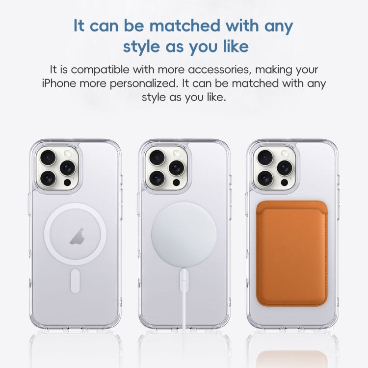 For iPhone 16 Plus Crystal Clear Frosted MagSafe Magnetic Phone Case(Transparent) - iPhone 16 Plus Cases by PMC Jewellery | Online Shopping South Africa | PMC Jewellery | Buy Now Pay Later Mobicred