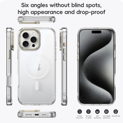 For iPhone 16 Pro Mirror Crystal Clear Lens Holder MagSafe Magnetic Phone Case(Transparent Black) - iPhone 16 Pro Cases by PMC Jewellery | Online Shopping South Africa | PMC Jewellery | Buy Now Pay Later Mobicred