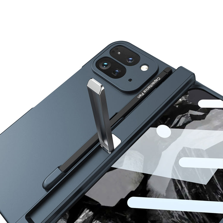 For Google Pixel 9 Pro Fold GKK Integrated Magnetic Full Coverage Flip Phone Case, Included Pen(Navy Blue) - free shipping - PMC Jewellery - Order now!
