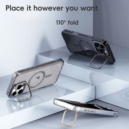 For iPhone 16 Pro Max Frosted Crystal Clear Lens Holder MagSafe Magnetic Phone Case(Transparent) - iPhone 16 Pro Max Cases by PMC Jewellery | Online Shopping South Africa | PMC Jewellery | Buy Now Pay Later Mobicred