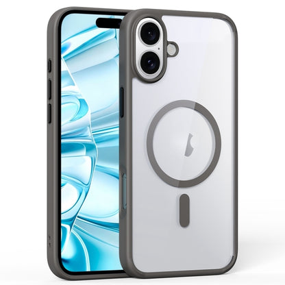 For iPhone 16 Ming Shield Series MagSafe Magnetic Phone Case(Grey) - iPhone 16 Cases by PMC Jewellery | Online Shopping South Africa | PMC Jewellery | Buy Now Pay Later Mobicred