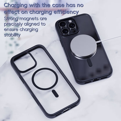 For iPhone 16 Ming Shield Series MagSafe Magnetic Phone Case(Titanium Blue) - iPhone 16 Cases by PMC Jewellery | Online Shopping South Africa | PMC Jewellery | Buy Now Pay Later Mobicred