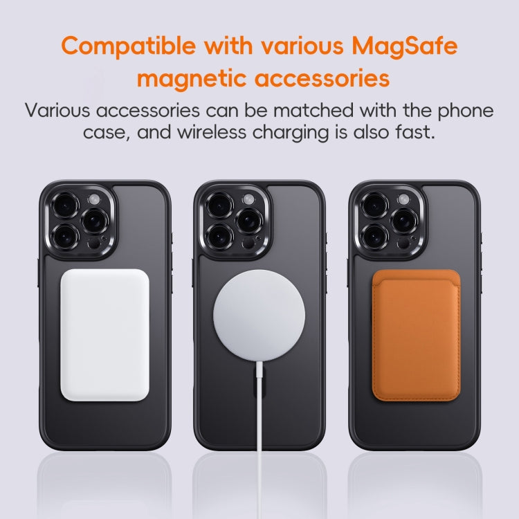 For iPhone 16 Pro Fine Hole Frosted MagSafe Magnetic Phone Case(Black) - iPhone 16 Pro Cases by PMC Jewellery | Online Shopping South Africa | PMC Jewellery | Buy Now Pay Later Mobicred