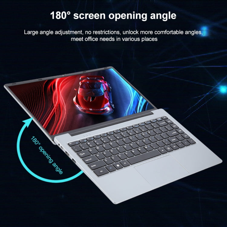 14 inch Windows 11 Laptop, 8GB+256GB, Gen 4th Intel Core i3 CPU, 180 Degree Rotation Axis(Silver) - Others by PMC Jewellery | Online Shopping South Africa | PMC Jewellery | Buy Now Pay Later Mobicred