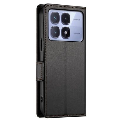 For Redmi K70 Ultra Side Buckle Magnetic Frosted Leather Phone Case(Black) - Xiaomi Cases by PMC Jewellery | Online Shopping South Africa | PMC Jewellery | Buy Now Pay Later Mobicred