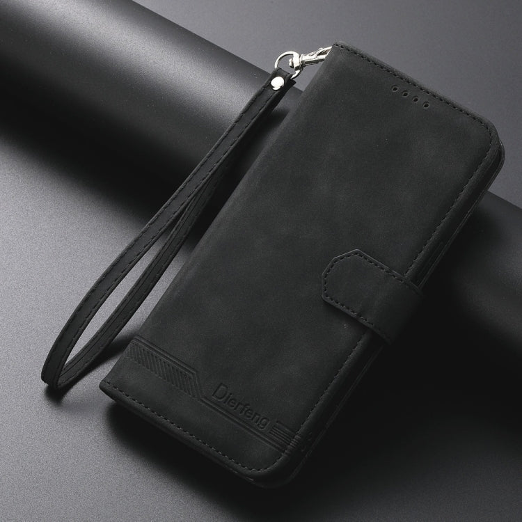 For Redmi K70 Ultra Dierfeng Dream Line TPU Hybrid PU Leather Phone Case(Black) - Xiaomi Cases by PMC Jewellery | Online Shopping South Africa | PMC Jewellery | Buy Now Pay Later Mobicred