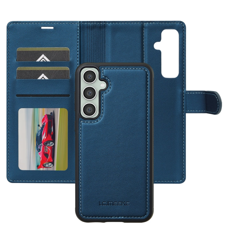 For Samsung Galaxy S23 FE 5G LC.IMEEKE L2 Series Detachable Magsafe PU Phone Case with Lanyard(Blue) - Galaxy S23 FE 5G Cases by LC.IMEEKE | Online Shopping South Africa | PMC Jewellery | Buy Now Pay Later Mobicred