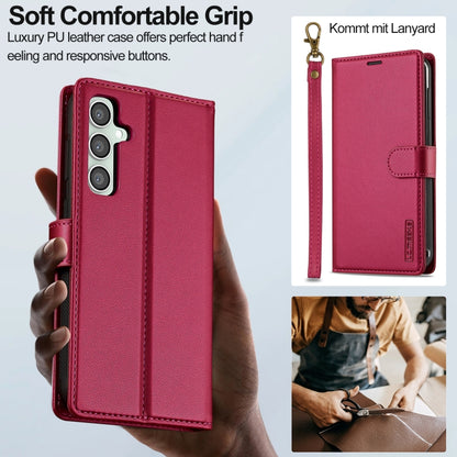 For Samsung Galaxy S23 FE 5G LC.IMEEKE L2 Series Detachable Magsafe PU Phone Case with Lanyard(Red) - Galaxy S23 FE 5G Cases by LC.IMEEKE | Online Shopping South Africa | PMC Jewellery | Buy Now Pay Later Mobicred