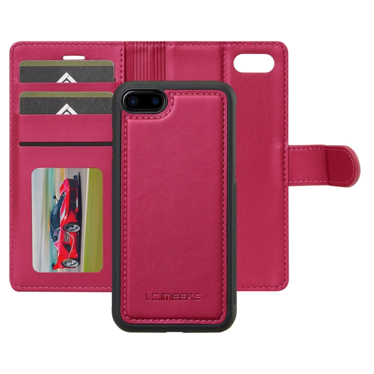 For iPhone 7 / 8 / SE 2020 2022 LC.IMEEKE L2 Series Detachable Magsafe PU Phone Case with Lanyard(Red) - iPhone SE 2022 / 2020 / 8 / 7 Cases by LC.IMEEKE | Online Shopping South Africa | PMC Jewellery | Buy Now Pay Later Mobicred