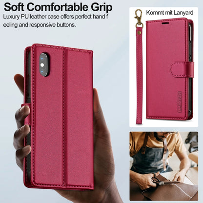 For iPhone XR LC.IMEEKE L2 Series Detachable Magsafe PU Phone Case with Lanyard(Red) - More iPhone Cases by LC.IMEEKE | Online Shopping South Africa | PMC Jewellery | Buy Now Pay Later Mobicred