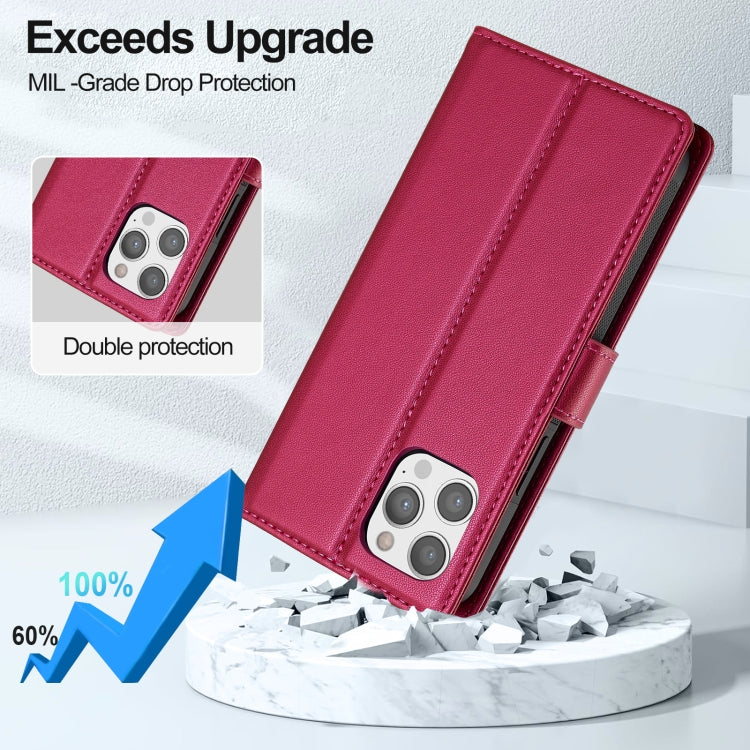 For iPhone 14 Pro Max LC.IMEEKE L2 Series Detachable Magsafe PU Phone Case with Lanyard(Red) - iPhone 14 Pro Max Cases by LC.IMEEKE | Online Shopping South Africa | PMC Jewellery | Buy Now Pay Later Mobicred