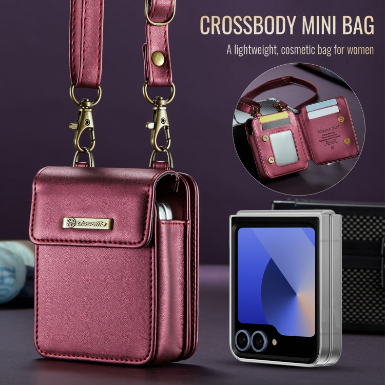 For Samsung Z Flip Series CaseMe Me50 Mini Lanyard Universal Bag(Wine Red) - Galaxy Z Flip6 5G Cases by CaseMe | Online Shopping South Africa | PMC Jewellery | Buy Now Pay Later Mobicred